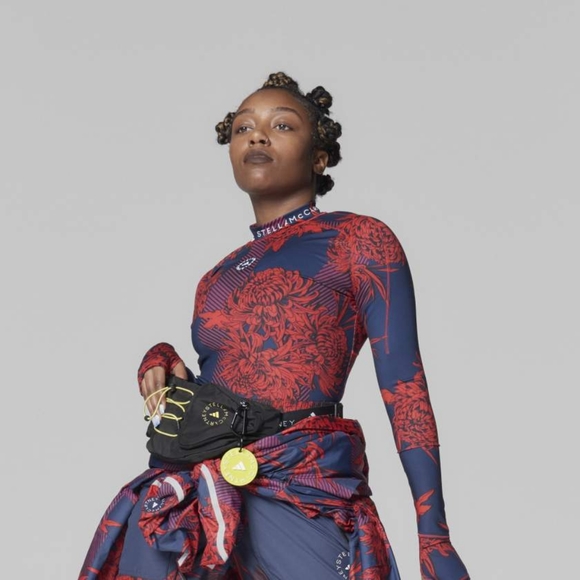 Adidas by Stella McCartney Red and Black Long Sleeve Top - Picture 2 of 8